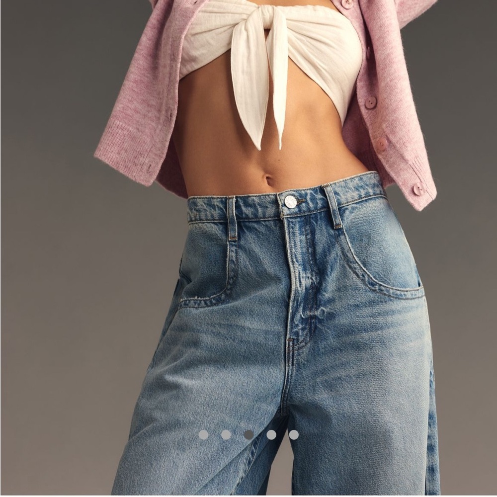 NWT Anthropologie FRAME the skater high rise wide leg jeans medium Sz 29P